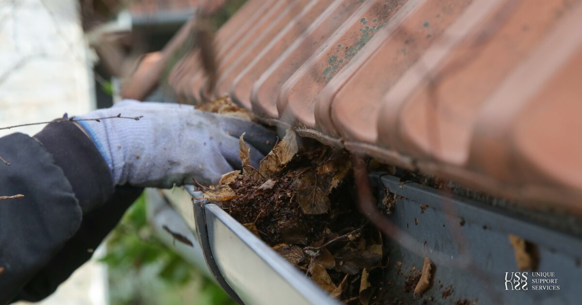 High level guttering maintenance
