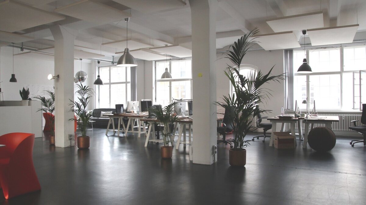 Clean modern office interior