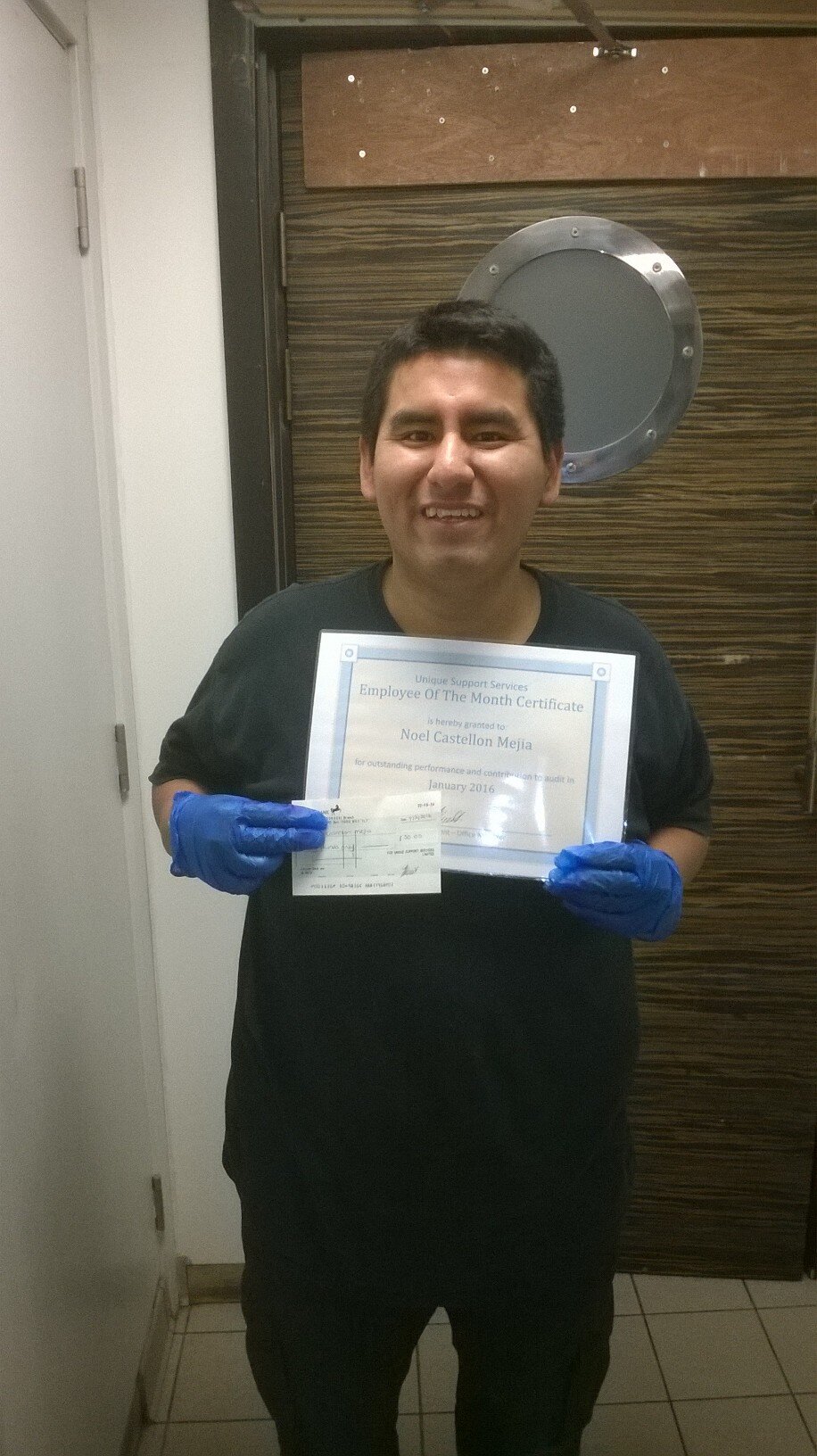 Noel Castellon Jan Employee of Month