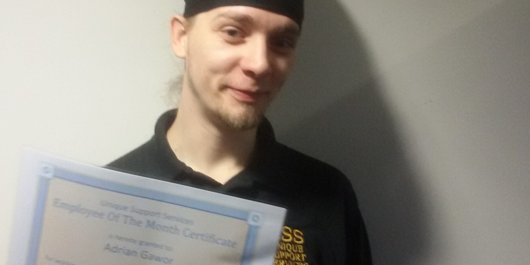 Adrian Gower Sept Employee of Month Adrian Gower