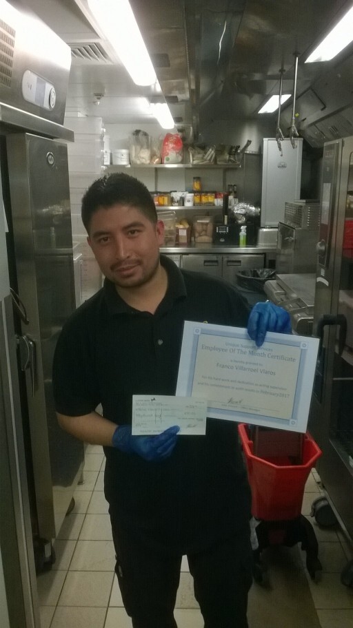 Franco Claros Feb Employee of Month Franco Claros