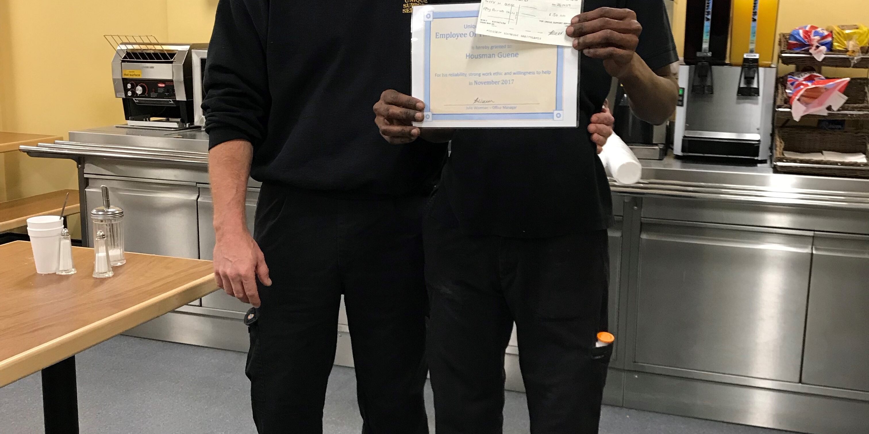 Housman Gueyne Nov Employee of Month Housman Gueyne